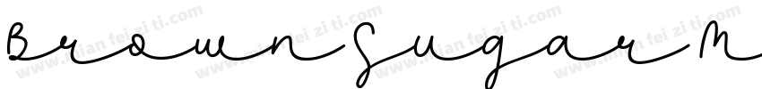 Brown Sugar Modern S字体转换